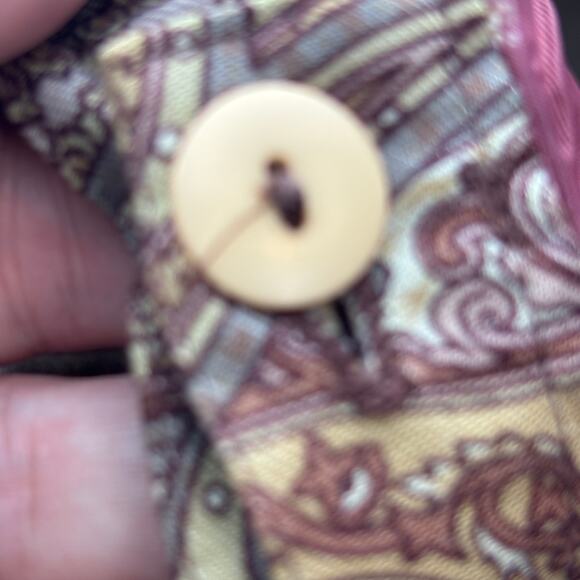 Vintage Paisley Wrap Skirt Neutral Browns Lined 90s Midi Boho Preppy Career Sz 2 - Picture 6 of 8